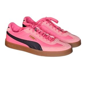 Puma Club II Era Pink and Black Leather Brand New women's 7.5